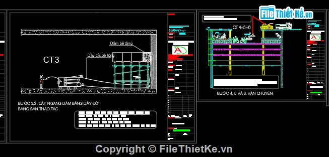 Bản vẽ tầng hầm,bản vẽ khoan cắt bê tông sàn biện pháp tầng hầm 5,thi công sàn tầng hầm,thi công phá bỏ sàn đạo bê tông tầng hầm  Biện phá