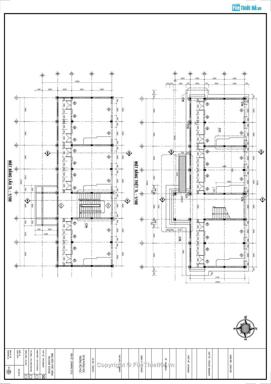 khối 6 phòng học lầu,tiểu học,Bản vẽ phòng học,phòng học lầu,phòng học trường tiểu học,phòng học