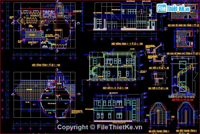 bản vẽ kiến trúc,kiến trúc bưu điện,thiết kế bưu điện