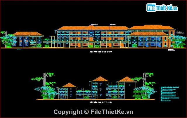 trường THCS Lộc An,thiết kế trường THCS Lộc An,mẫu thiết kế trường học