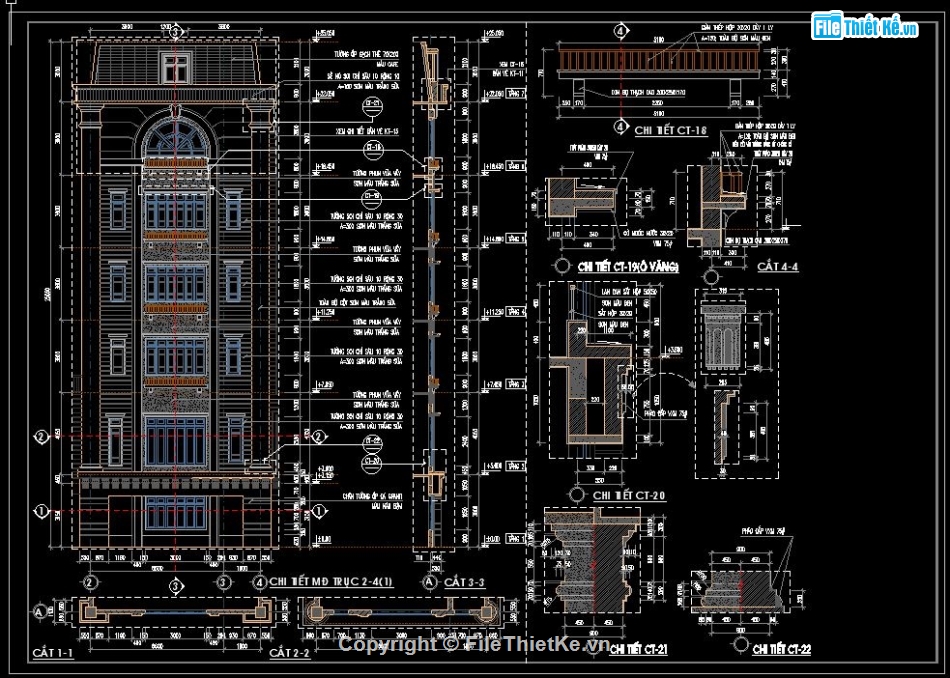 bản vẽ khách sạn,khách sạn 6 tầng,khách sạn 6 tầng file cad,thiết kế khách sạn,file autocad khách sạn