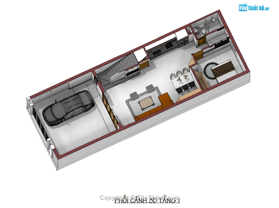 nhà gác lửng,nhà gác lửng kích thước 6x18m,nhà gác lửng mặt tiền 6m,Nhà cấp 4 gác lửng