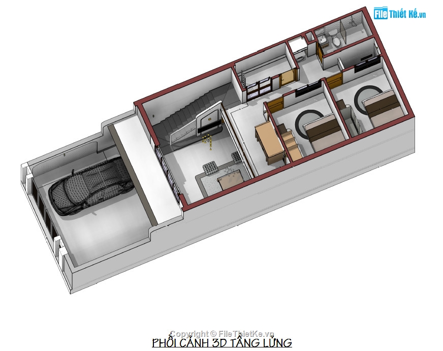 nhà gác lửng,nhà gác lửng kích thước 6x18m,nhà gác lửng mặt tiền 6m,Nhà cấp 4 gác lửng