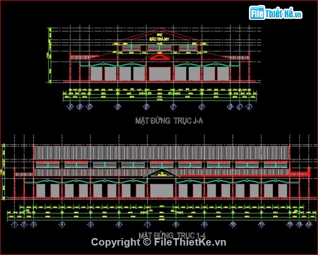 kiến trúc chợ Trà My,kết cấu chợ Trà My,bản vẽ sơ bộ chợ,mẫu chợ ở Quảng Nam