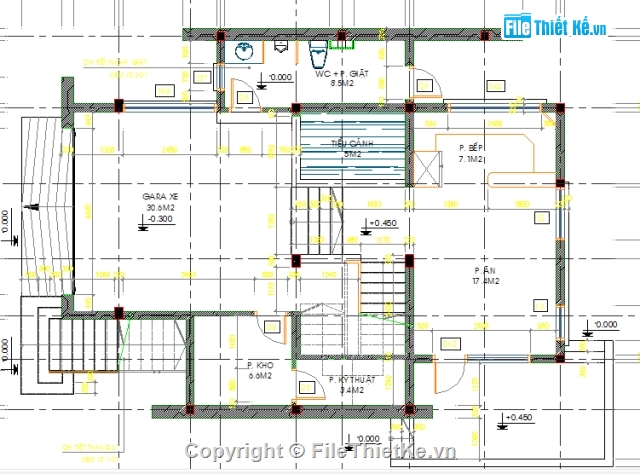 Bản vẽ nhà phố,nhà phố 4 tầng,nhà diện tích 10 x 15m