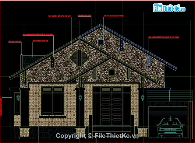 kiến trúc nhà đẹp,nhà cấp 4 đổ mái,nhà kích thước 11x18m