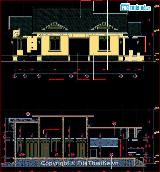 kiến trúc nhà đẹp,nhà cấp 4 đổ mái,nhà kích thước 11x18m