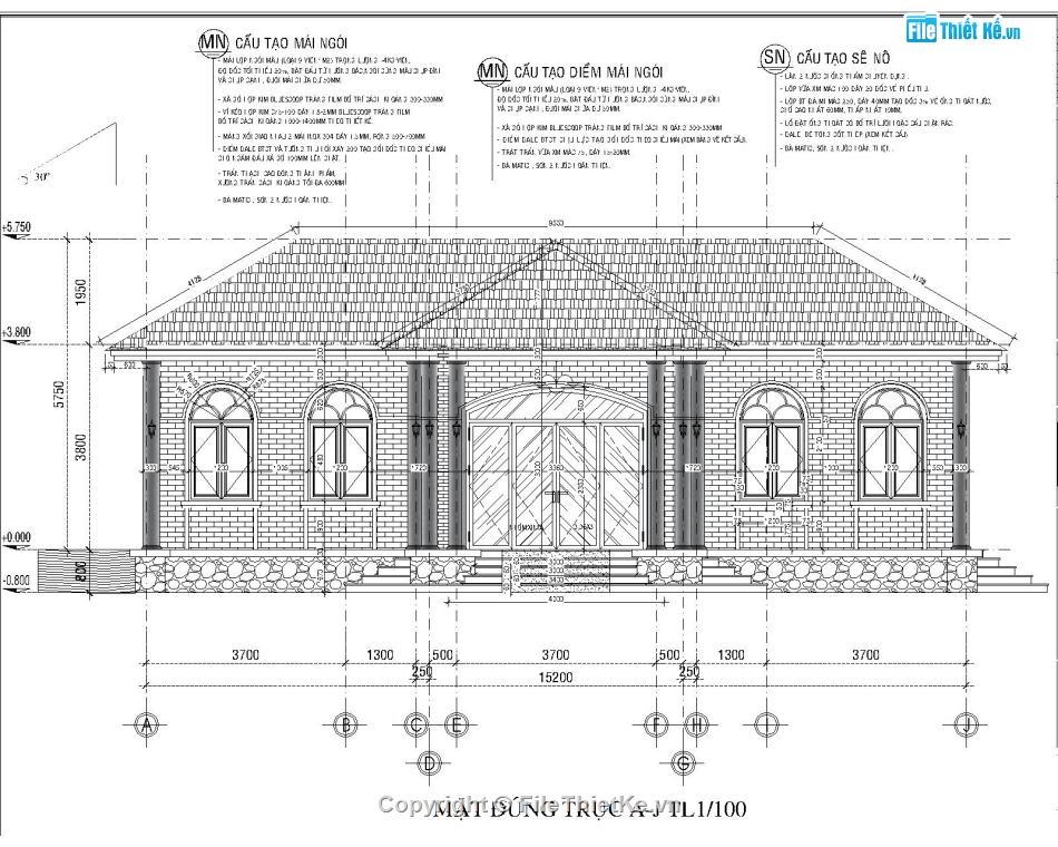 nhà cấp 4,kiến trúc nhà cấp 4,hồ sơ bản vẽ nhà cấp 4