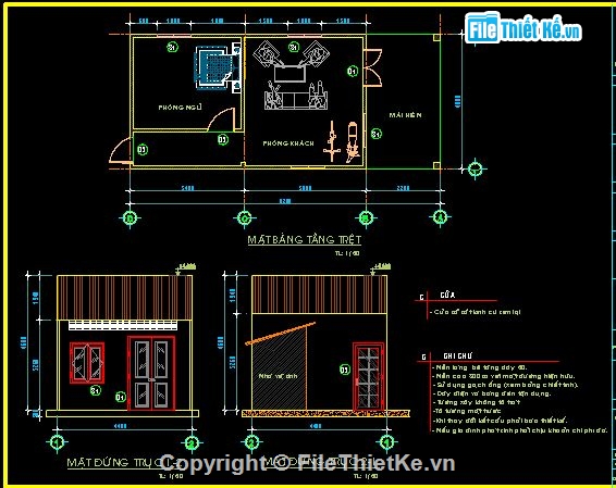 nhà cấp 4,nhà kích thước 4 x 14m,Bản vẽ nhà cấp 4 kích thước 6X16.9M,nhà kích thước 4 x 19m,nhà kích thước 4 x 20m