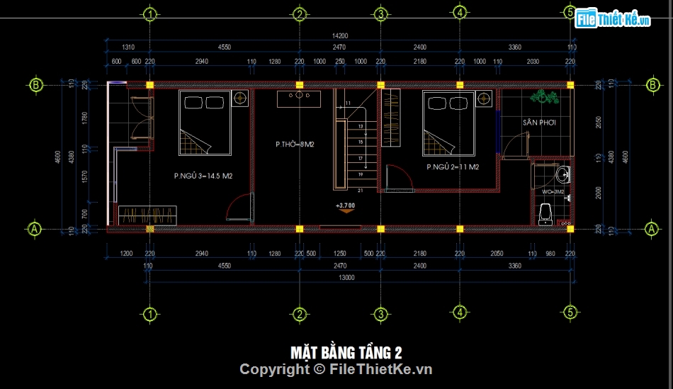 Nhà phố 2 tầng 4.6x13m,File cad nhà phố 2 tầng,Nhà phố 2 tầng file autocad,Bản vẽ nhà phố 2 tầng,File cad nhà phố 2 tầng đẹp,Nhà phố 2 tầng file cad