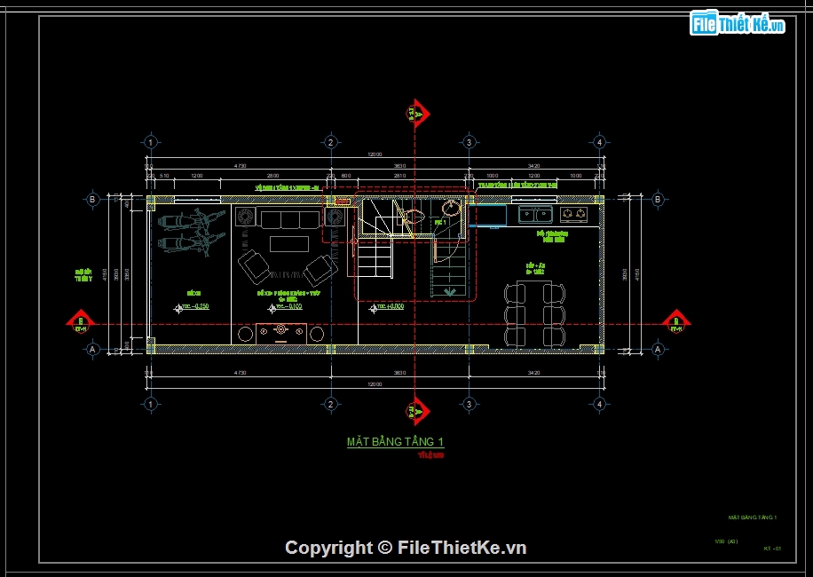 nhà phố 3 tầng,kiến trúc 3 tầng,bản vẽ nhà phố 3 tầng,file cad biệt thự 3 tầng