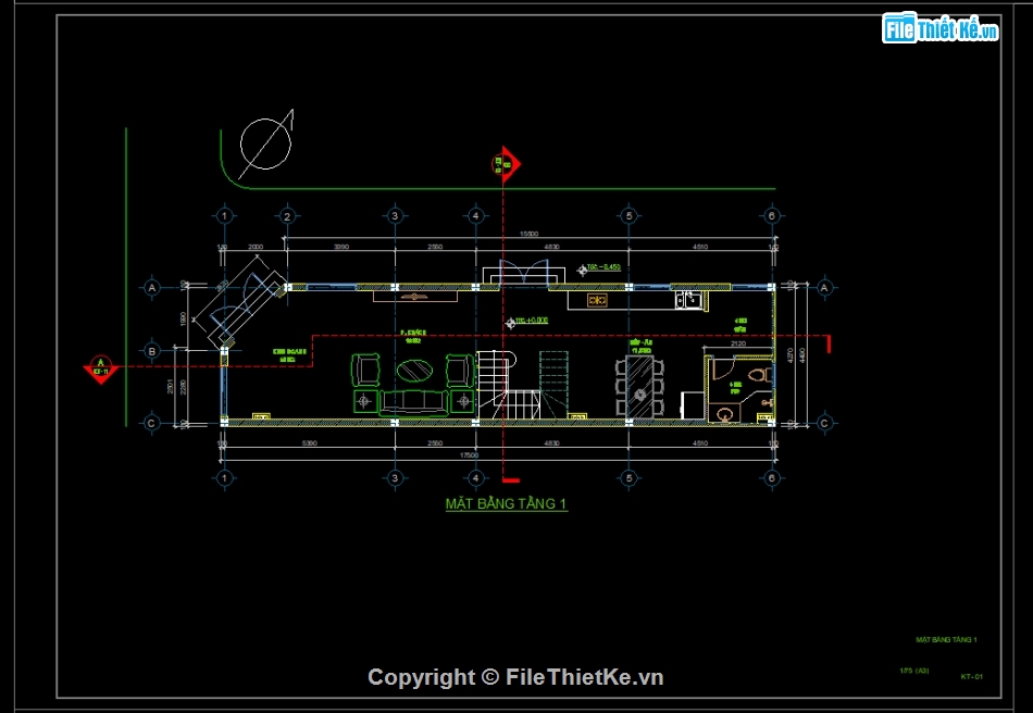 nhà phố 3 tầng,bản vẽ cad,bản vẽ kết cấu