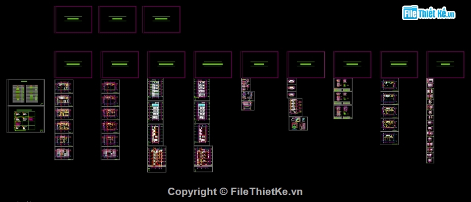 nhà 4 tầng,bản vẽ cad,bản vẽ kiến trúc