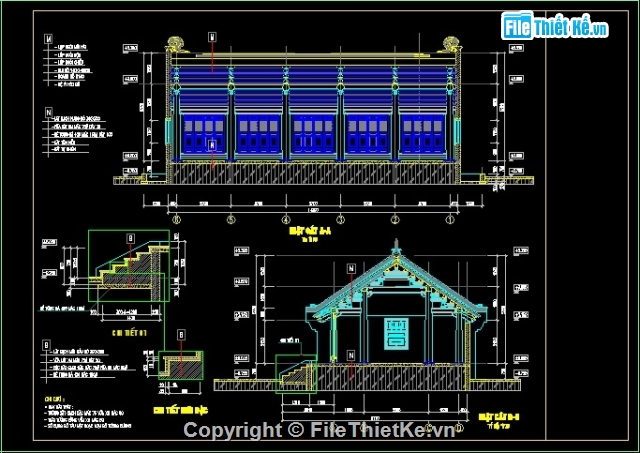 bản vẽ nhà thờ họ 5 gian KT 8x14.3m,bản vẽ nhà thờ họ 5 gian,bản vẽ nhà thờ 5 gian