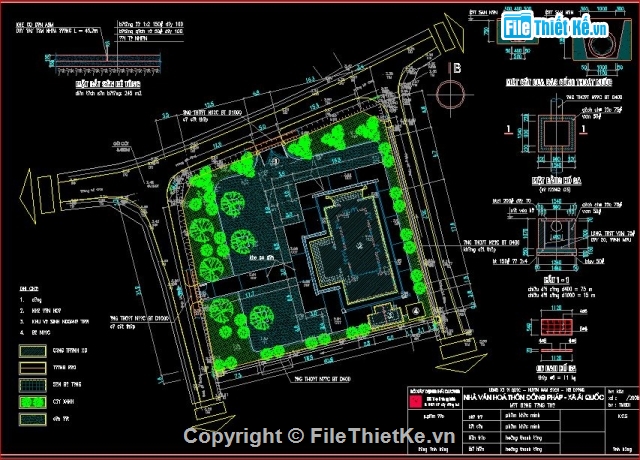 nhà văn hóa,bản vẽ nhà văn hóa Nam Sách,thiết kế nhà văn hóa