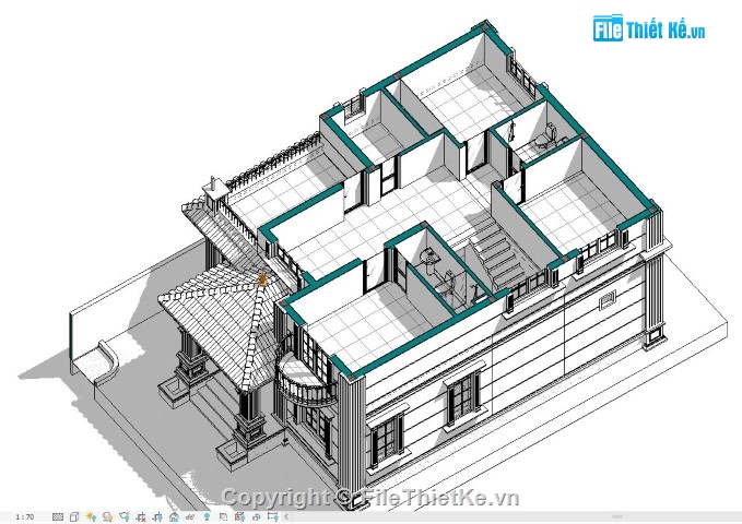 kiến trúc 2 tầng revit,revit biệt thự 2  tầng,mẫu biệt thự 2 tầng revit,biệt thự 2 tầng revit