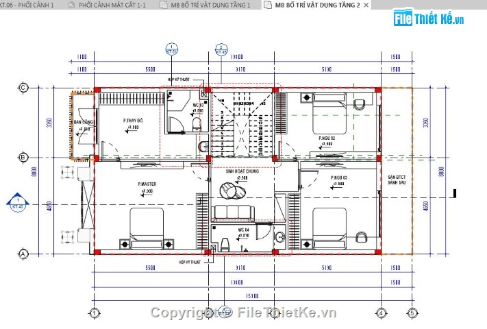 biệt thự 3 tầng,bản vẽ biệt thự revit,revit biệt thự 3 tầng,biệt thự revit