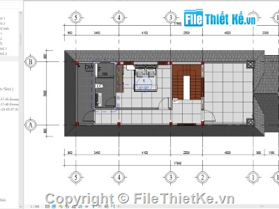 revit nhà 2 tầng,file revit nhà 2 tầng,bản vẽ revit nhà 2 tầng,revit nhà mái nhật 2 tầng