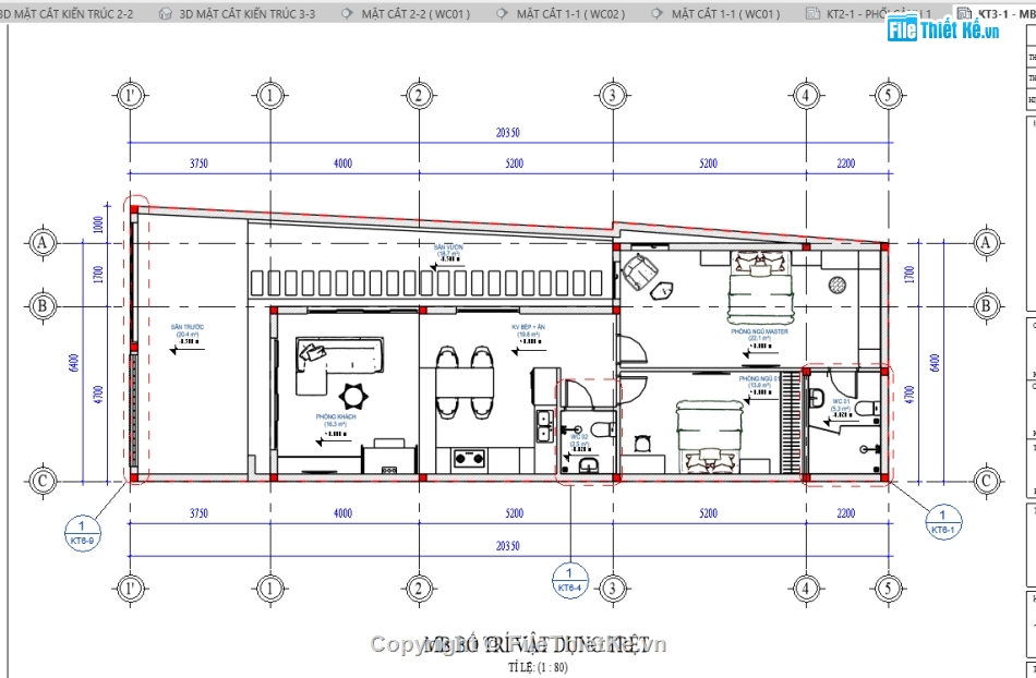 Revit nhà 1 tầng 7x14m,nhà phố 1 tầng 7x14m,File revit nhà phố 1 tầng,Kiến trúc nhà phố 1 tầng,bản vẽ revit nhà phố 1 tầng