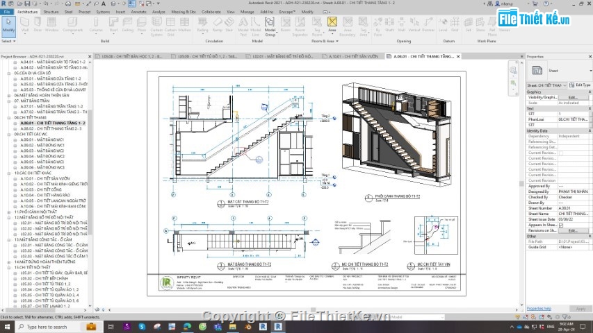 Bản vẽ nhà phố,nhà phố 3 tầng,revit nhà phố 3 tầng,bản vẽ revit nhà phố 3 tầng,nhà phố 3 tầng file revit