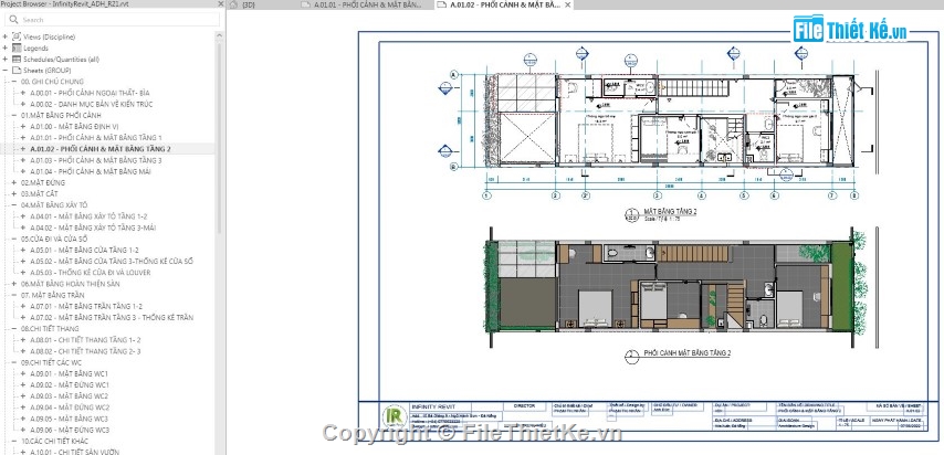 Bản vẽ nhà phố,nhà phố 3 tầng,revit nhà phố 3 tầng,bản vẽ revit nhà phố 3 tầng,nhà phố 3 tầng file revit