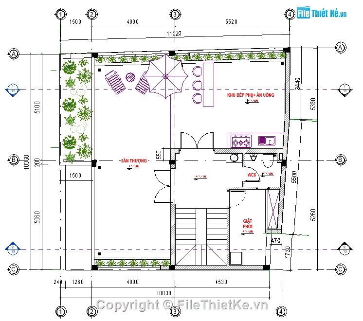 Bản vẽ Revit nhà phố: \