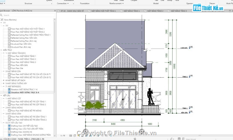 Bản vẽ nhà gác lửng,nhà phố gác lửng,revit nhà phố,nhà phố revit,nhà gác lửng,Bản vẽ nhà phố gác lửng