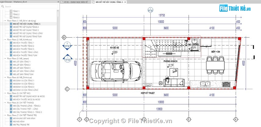 nhà phố 3 tầng,nhà phố 3 tầng revit,nhà phố 4 tầng revit,revit nhà phố 3 tầng,Bản vẽ nhà phố