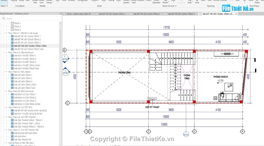 nhà phố 3 tầng,nhà phố 3 tầng revit,nhà phố 4 tầng revit,revit nhà phố 3 tầng,Bản vẽ nhà phố