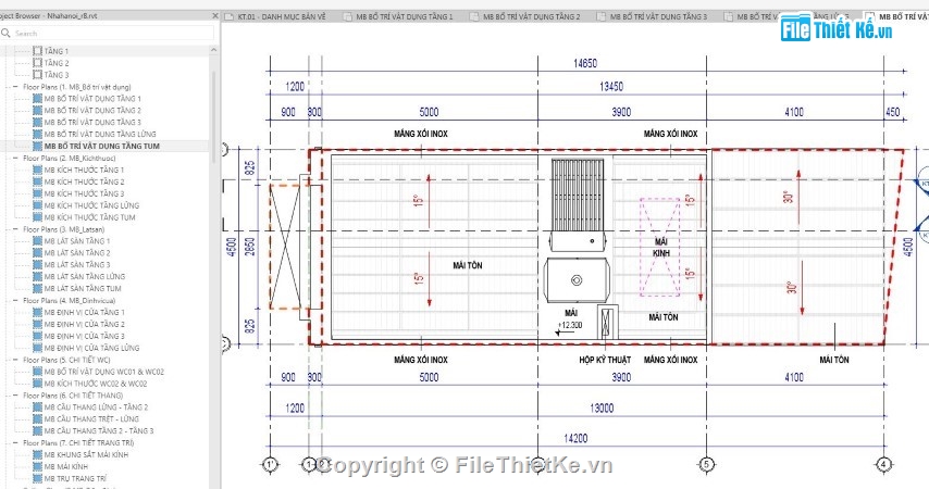 nhà phố 3 tầng,nhà phố 3 tầng revit,nhà phố 4 tầng revit,revit nhà phố 3 tầng,Bản vẽ nhà phố