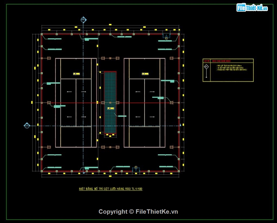 sân tenis,bản vẽ sân tennis,bản vẽ thiết kế sân tenis