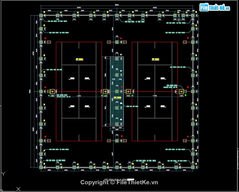 sân tenis,bản vẽ sân tennis,bản vẽ thiết kế sân tenis