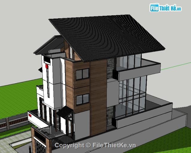 biệt thự đẹp,thiết kế biệt thự đẹp,biệt thự sketchup,bản vẻ thiết kế biệt thự,file thiết kế biệt thự,file sketchup