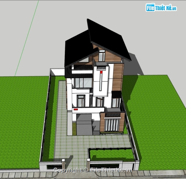 biệt thự đẹp,thiết kế biệt thự đẹp,biệt thự sketchup,bản vẻ thiết kế biệt thự,file thiết kế biệt thự,file sketchup