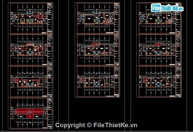 bản vẽ biệt thự tân cổ điển,biệt thự tân cổ điển đẹp,biệt thự tân cổ điển dkichs thước 9x19.5m