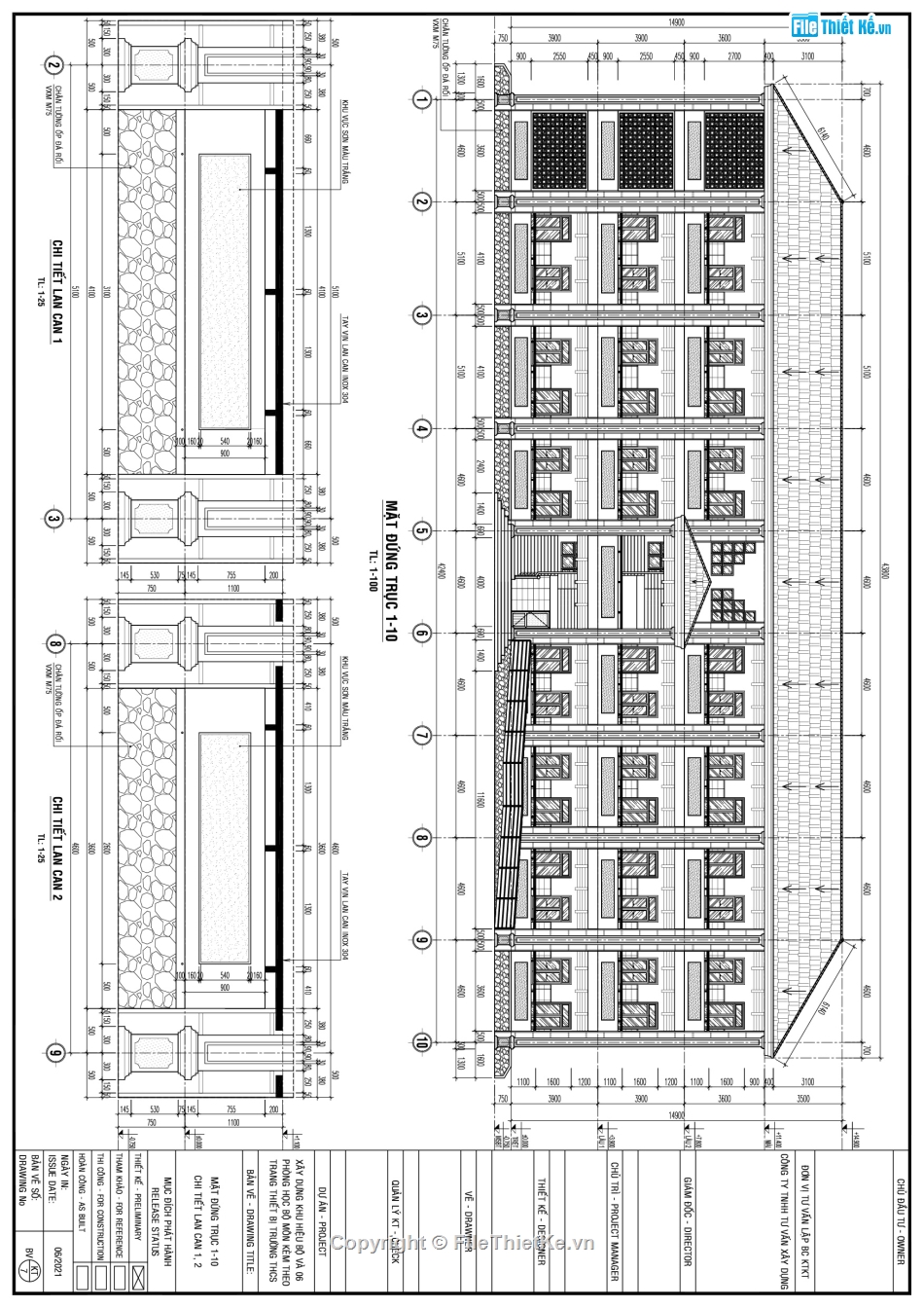 trường học,Bản vẽ thiết kế trường học,trường học 3 tầng