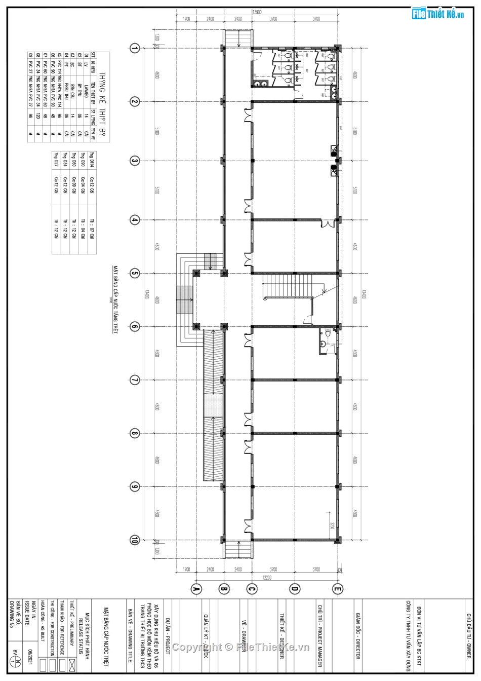 trường học,Bản vẽ thiết kế trường học,trường học 3 tầng