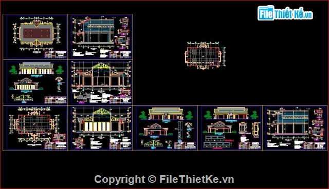 chợ Lồng xã quảng sơn,file cad vẽ chợ,thiết kế Kiến trúc Chợ Lồng