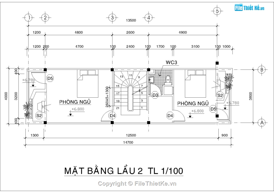 file cad nhà phố 3 tầng 1 tum,nhà phố 3 tầng 1 tum,mẫu nhà phố 3 tầng 1 tum