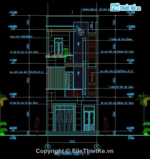 nhà phố 3 tầng,thiết kế nhà phố,nhà 3 tầng đẹp,nhà phố 5.2 x 13m