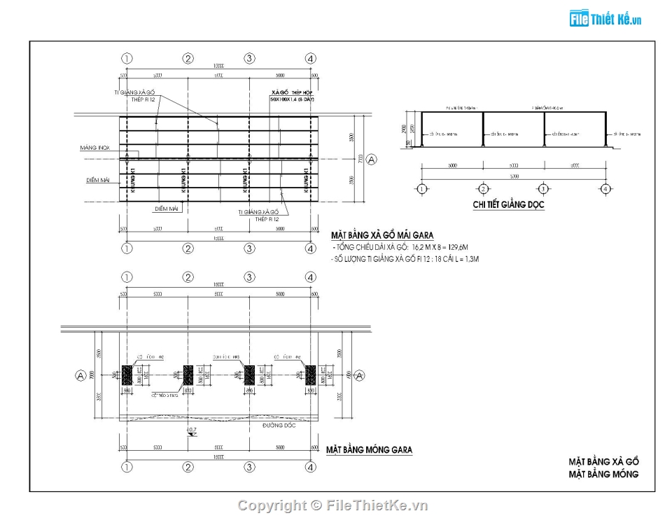 nhà để xe,bản vẽ gara xe máy,bản vẽ nhà để xe,nhà để xe nhân viên và khách,hồ sơ thiết kế nhà để xe