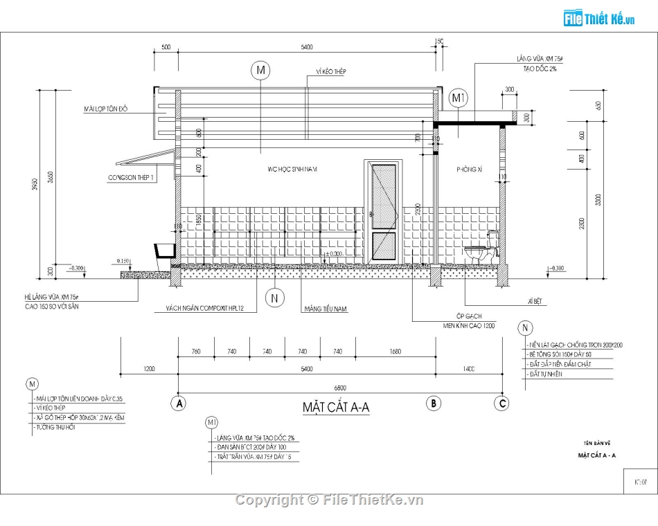 thiết kế nhà vệ sinh trường học,nhà vệ sinh ngoài nhà,bản vẽ nhà vệ sinh trường học,mẫu nhà vệ sinh trường học