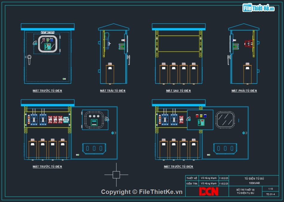Bản vẽ thiết kế tủ điện,tủ điện tụ bù,tủ điện hạ thế,tủ điện phân phối,bản vẽ tủ điện autocad,bản vẽ tủ điện plc