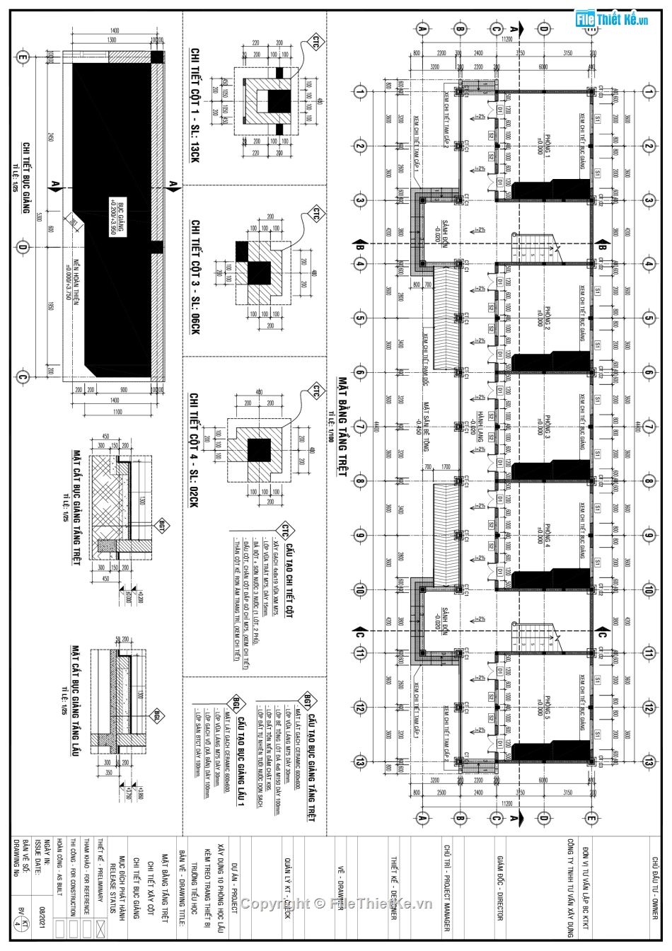 bản vẽ thiết kế xây dựng khối 10 phòng học lầu,khối 10 phòng học lầu trường tiểu học,10 phòng học lầu,bản vẽ trường học,trường tiểu học