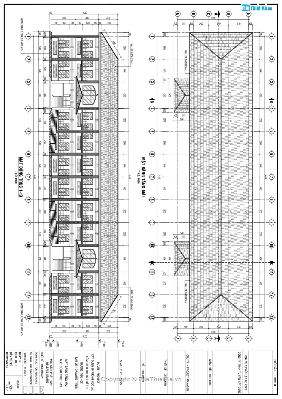 bản vẽ thiết kế xây dựng khối 10 phòng học lầu,khối 10 phòng học lầu trường tiểu học,10 phòng học lầu,bản vẽ trường học,trường tiểu học