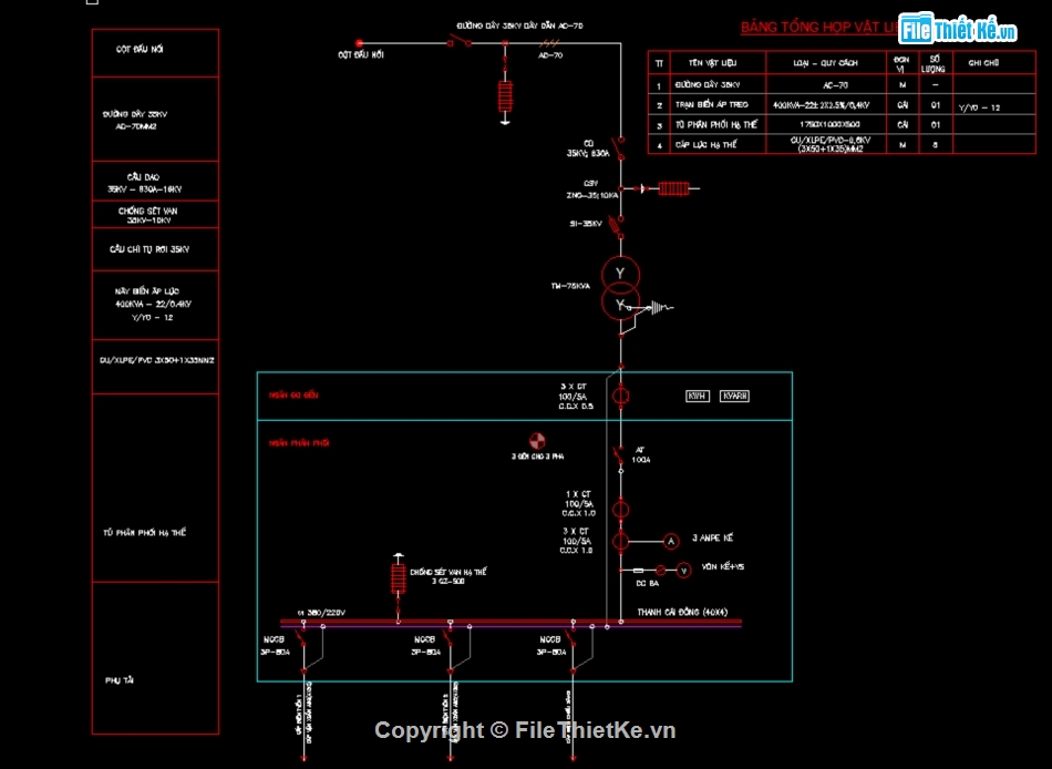 file cad trạm biến áp,trạm treo,trạm biến áp treo 400KVA,bản vẽ trạm biến áp nhà xưởng,bản vẽ thiết kế trạm biến áp,chi tiết trạm biến áp