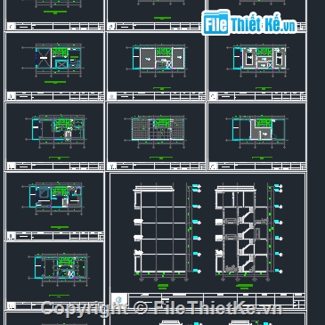 Bản vẽ nhà phố,File cad nhà phố,Bản vẽ cad nhà phố,File cad nhà phố 4 tầng