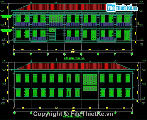 trường THCS 10.72x30.52m,bản vẽ trường THCS,Bản vẽ trường trung học cơ sở,trường học 2 tầng,bản vẽ trường 2 tầng 6 phòng học