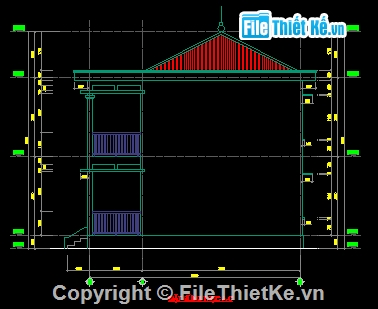 trường THCS 10.72x30.52m,bản vẽ trường THCS,Bản vẽ trường trung học cơ sở,trường học 2 tầng,bản vẽ trường 2 tầng 6 phòng học