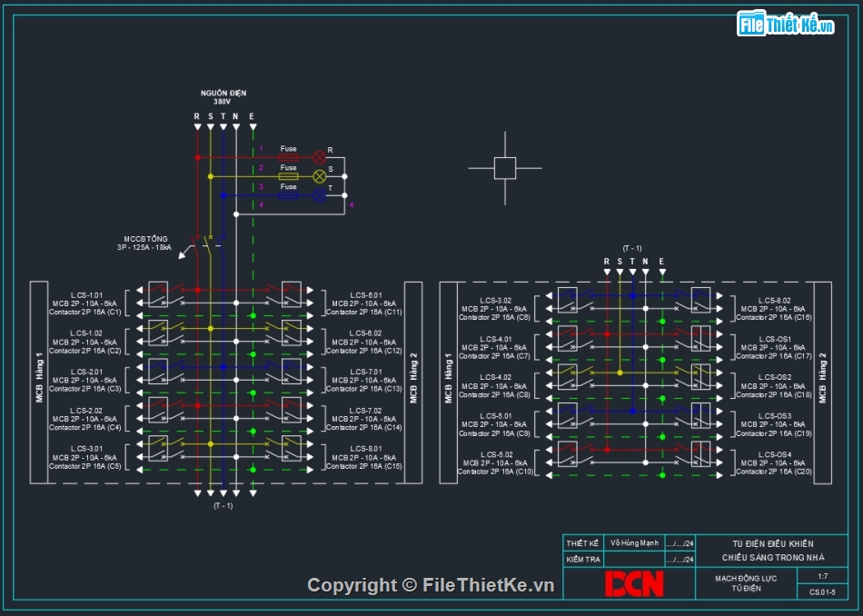 Bản vẽ thiết kế tủ điện,file dwg tủ điện tạm công trường,tủ điện điều khiển luân phiên 2 bơm nước thải,Tủ điện ATS,DCN,bản vẽ tủ điện solar inverter string